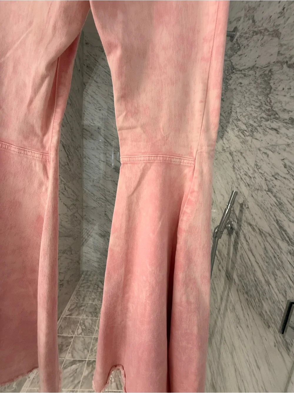 Free People We The Free Pink Acid Wash Bell Bottom Flare Jeans | Size 25